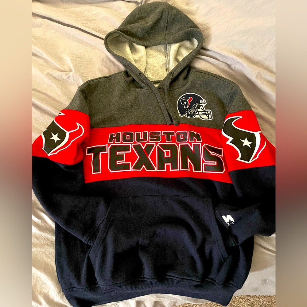 NFL Starter Houston Texans Hooded Sweatshirt Size L